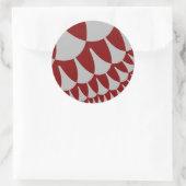 Burgundy en Silver Scales Ronde Sticker (Tas)