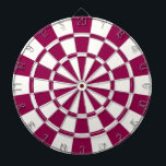 Burgundy en White Dartbord<br><div class="desc">Burgundy and White Dart Board</div>