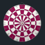 Burgundy en White Dartbord<br><div class="desc">Burgundy and White Dart Board</div>