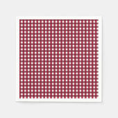 Burgundy en White Gingham Pattern Servet (Voorkant)