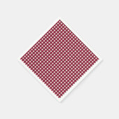 Burgundy en White Gingham Pattern Servet (Hoek)