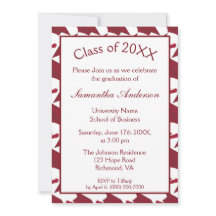 Burgundy en White Graduation Party