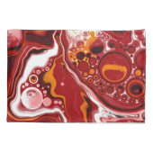 Burgundy en White Marble Fluid Art Kussensloop (Achterkant)
