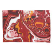 Burgundy en White Marble Fluid Art Kussensloop (Voorkant)