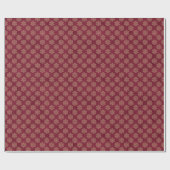 Burgundy en White Snowflake Kerstmis Cadeaupapier (Vlak)