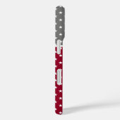 Burgundy en White Stars Pattern Foto Collage Case-Mate iPhone Case (Achterkant / Rechts)