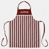 Burgundy en White Striped Schort (Voorkant)