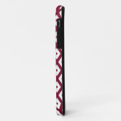 Burgundy- en wit diamantpatroon Case-Mate iPhone case (Achterkant/links)