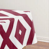Burgundy- en wit diamantpatroon tafelkleed (Voorbeeld)