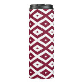 Burgundy- en wit diamantpatroon thermosbeker (Achterkant)