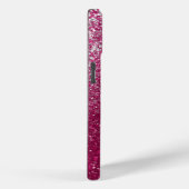 Burgundy en zilver glitter Case-Mate iPhone case (Achterkant / Rechts)