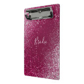 Burgundy en zilver glitters mini klembord (Angled2)