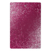 Burgundy en zilver glitters mini klembord (Achterkant)