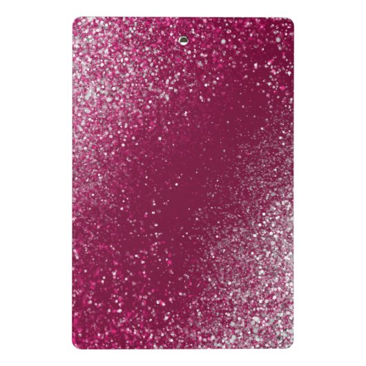 Burgundy en zilver glitters mini klembord (Achterkant)