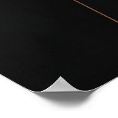 Burgundy en Zwarte Abstracte Geometrie Poster (Hoek)