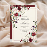 Burgundy Eucalyptus Floral Wedding Kaart<br><div class="desc">Elegant bruine en bloemen met eucalyptus. Pas aan zoals nodig. Als u de link "Verder aanpassen" wilt aanpassen,  klikt u op de link "Verdere aanpassingen aanpassen" en gebruikt u het ontwerpgereedschap om wijzigingen aan te brengen. Vele verschillende papieren selecties,  evenals papieren vormen. 100% klanttevredenheid bij "Zazzle"</div>