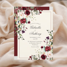 Burgundy Eucalyptus Floral Wedding