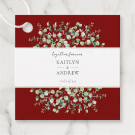 Burgundy Eucalyptus Samen Voor Altijd Trouw Bedankjes Labels
