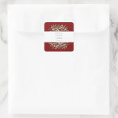 Burgundy Eucalyptus Together Forever Wedding  Vierkante Sticker (Tas)