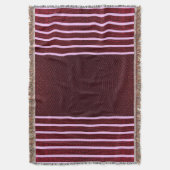 Burgundy Exotic Faux Snake Leather Linear Stripe Deken (Voorkant Verticaal)
