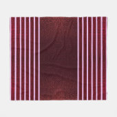 Burgundy Exotic Faux Snake Leather Linear Stripe Fleece Deken (Voorkant (Horizontaal))