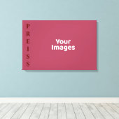 Burgundy Familienaam Fotoweergave Canvas Afdrukken (Insitu (Houten vloer))