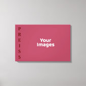 Burgundy Familienaam Fotoweergave Canvas Afdrukken (Voorkant)