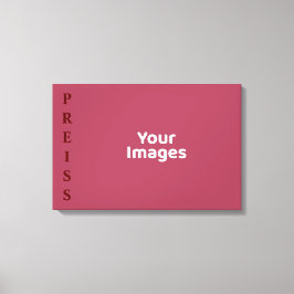 Burgundy Familienaam Fotoweergave Canvas Afdrukken