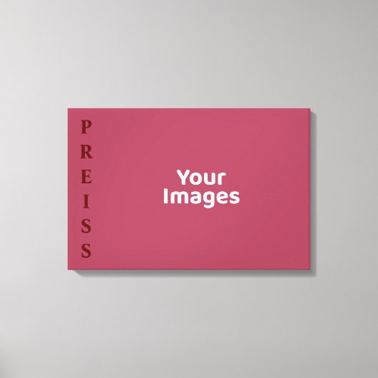 Burgundy Familienaam Fotoweergave Canvas Afdrukken (Voorkant)