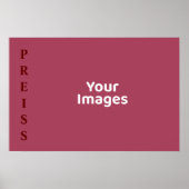 Burgundy Family Name Photo Display Poster (Voorkant)