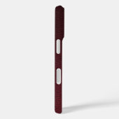 Burgundy Faux Leather and Gold Monogram Initials Case-Mate iPhone Case (Achterkant / Rechts)