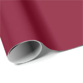 Burgundy Festive Christmas Solid Color  Cadeaupapier (Rol Hoek)