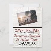 Burgundy Filippijnen Paspoort Save the Date (Achterkant)