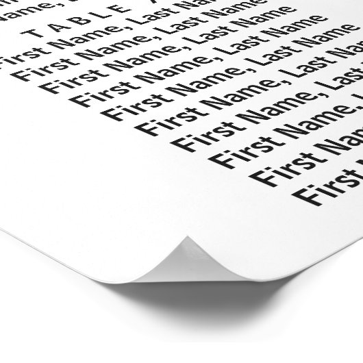 Burgundy Floral 9 Tables Wedding Seding Chart Poster (Hoek)