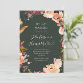 Burgundy Floral | Aankondiging van groene ontwikke (Staand voorkant)