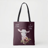 Burgundy Floral Baby Goat Tote Bag (Voorkant)