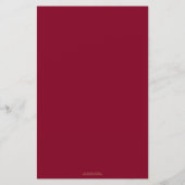 Burgundy Floral Bachelorette Scavenger Hunt Game (Achterkant)