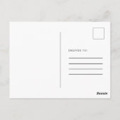 Burgundy Floral Blue Wood Geo Lijst Save the Date Briefkaart (Achterkant)