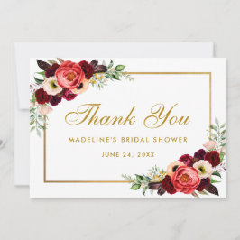 Burgundy Floral Boho Vrijgezellenfeest Bedankt Kaa Save The Date