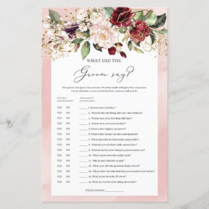 Burgundy floral boho Wat zegt de groep over Game