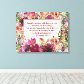 Burgundy Floral Christelijke Bijbel Timothy Youth Canvas Afdruk (Insitu (Houten vloer))