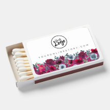 Burgundy Floral Client Gift Branded Customer Favor