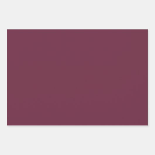 Burgundy Floral Design Inpakpapier Vel (Voorkant 3)