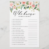 Burgundy Floral die Bride het beste spel kent (Voorkant)