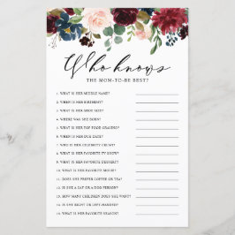 Burgundy Floral die mama kent het beste schoenensp