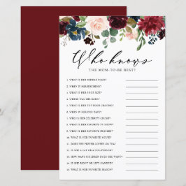 Burgundy Floral die mama kent het beste schoenensp