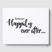 Burgundy Floral die ze gelukkig leefden na het huw Gastenboek (Achterkant)