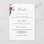 Burgundy Floral Disco - kaart met details (Voorkant)