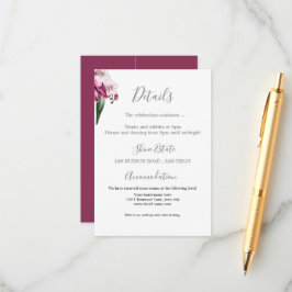 Burgundy Floral Disco - kaart met details