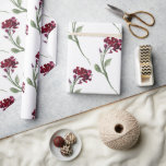 Burgundy Floral Elegant Rustic Simple Wedding Cadeaupapier<br><div class="desc">Rustische en elegante bogundy florale cadeauomslag. Zo'n  papier om vrijgezellenfeest of huwelijkscadeaus te verpakken. Zo elegant,  maar toch bijtend. Eenvoudig en knap.</div>